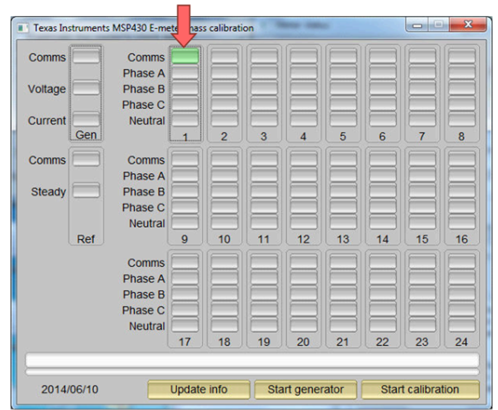 AMC-ADC-1PH-EVM GUI Start-Up
                            Window