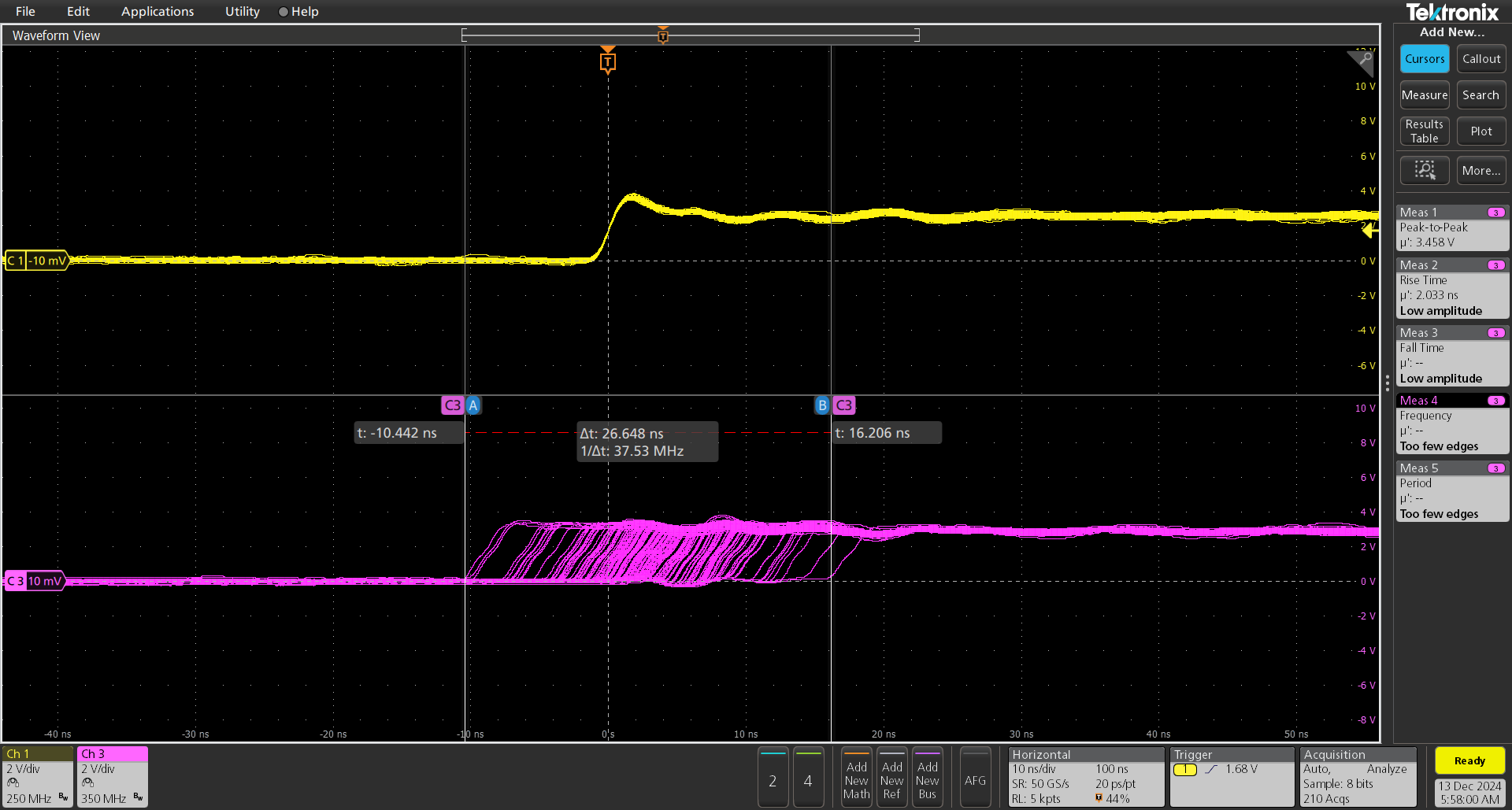  使用本地 125MHz 時鐘作為 PTP 時鐘源的 DP83TG721 PPS 同步