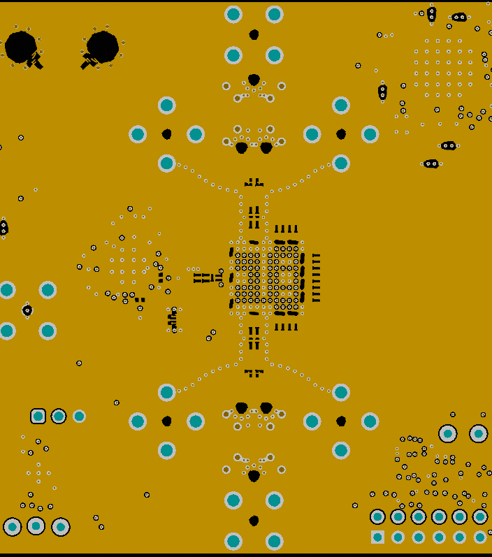 ADC12DJ5200-EP GND1 開孔可優(yōu)化元件焊盤的阻抗
