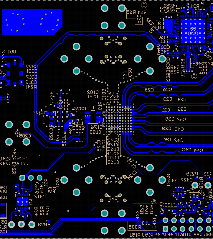 ADC12DJ5200-EP 底層布線：附加 CLK 布線、DA4-7、DB4-7