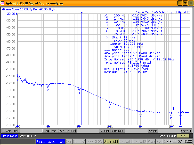 LMK5C33216AS1 BAW APLL 的 245.76MHz HSDS 輸出