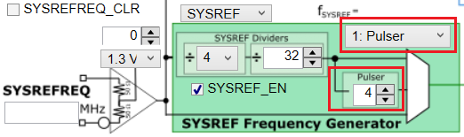 LMX1205EVM SYSREF 脈沖發(fā)生器模式配置