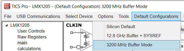 LMX1205EVM 緩沖器模式