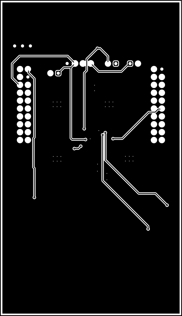 LP5899QDYYEVM LP5899EVM 布局（底視圖）