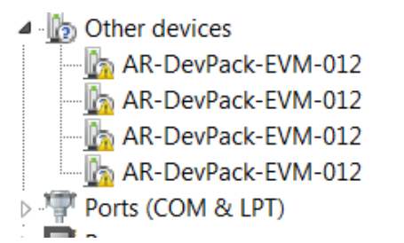 AWR2E44PEVM 未安裝 FTDI 驅(qū)動(dòng)程序