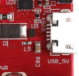 xWRL1432BOOST-BSD USB 連接器 (J5)