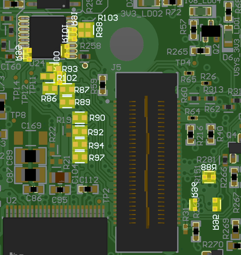 AM261-SOM-EVM 要填充的電阻器以啟用跟蹤功能